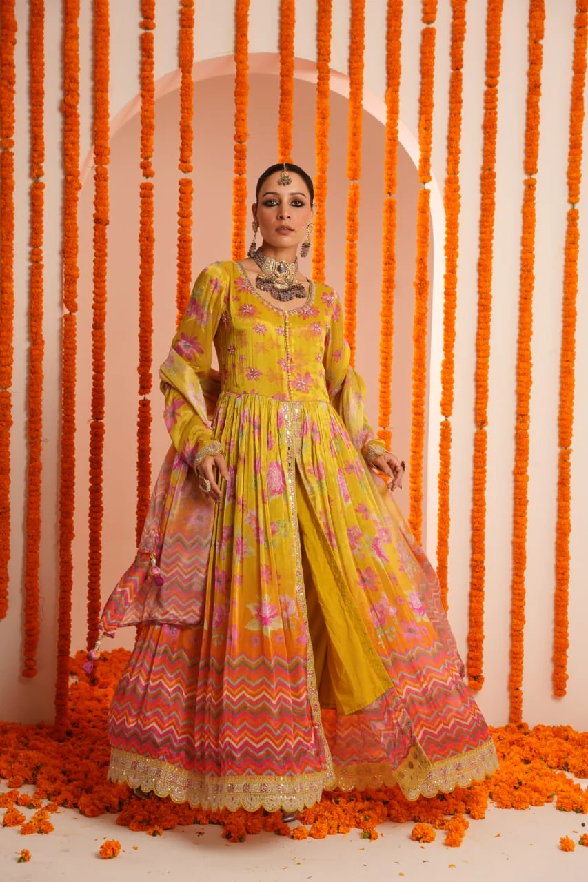 Premium Chinon Embroidered Dupatta Set - Image 20