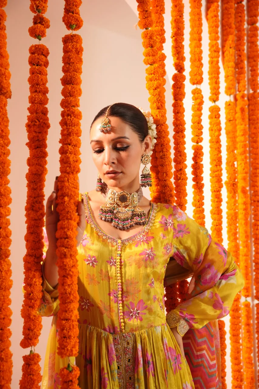 Premium Chinon Embroidered Dupatta Set - Image 9
