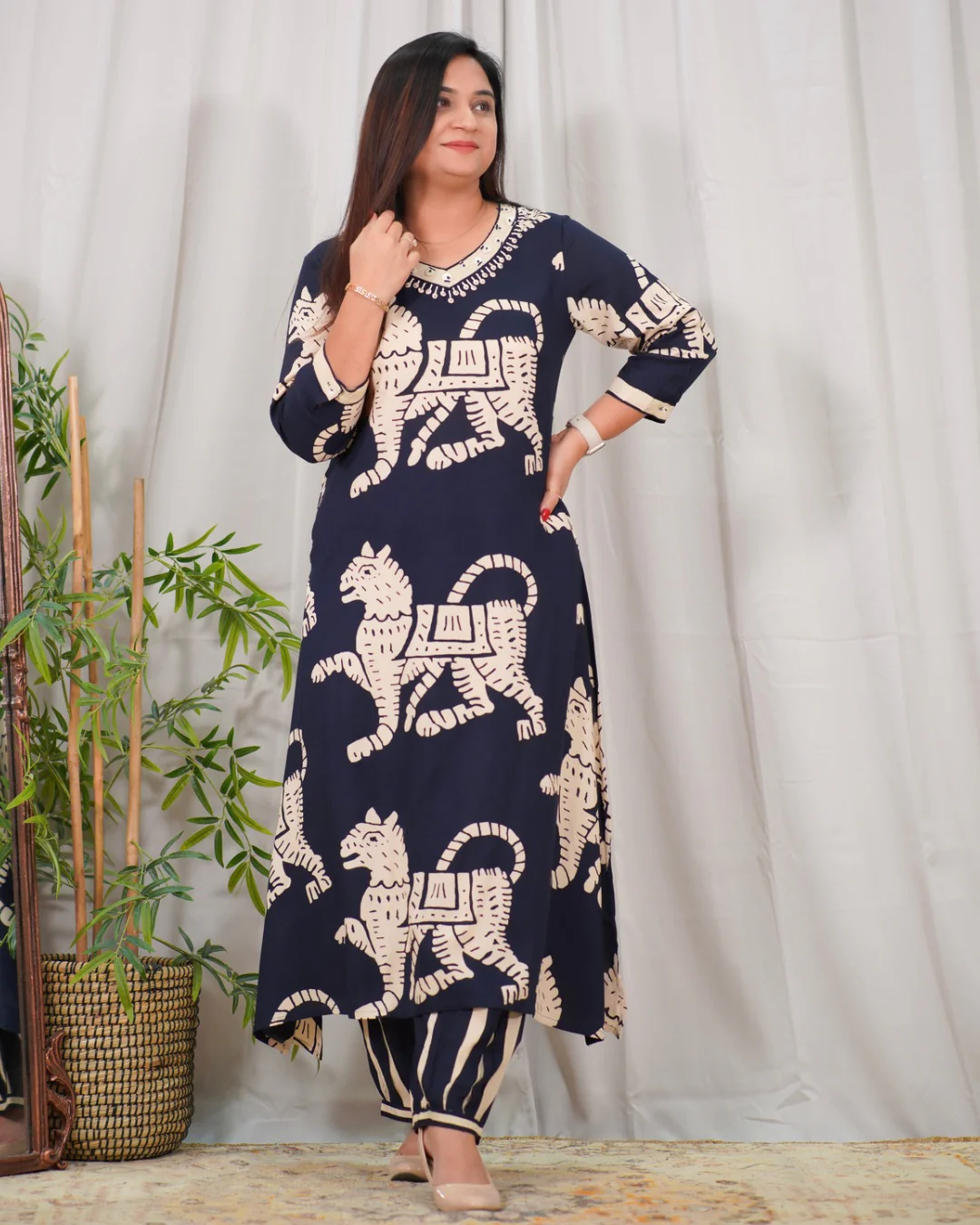 Rayon Bold Print Afgani Set - Image 7