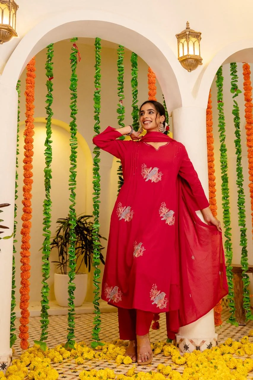 Roshni MulCotton Hand Detailed Pant Set - Image 12