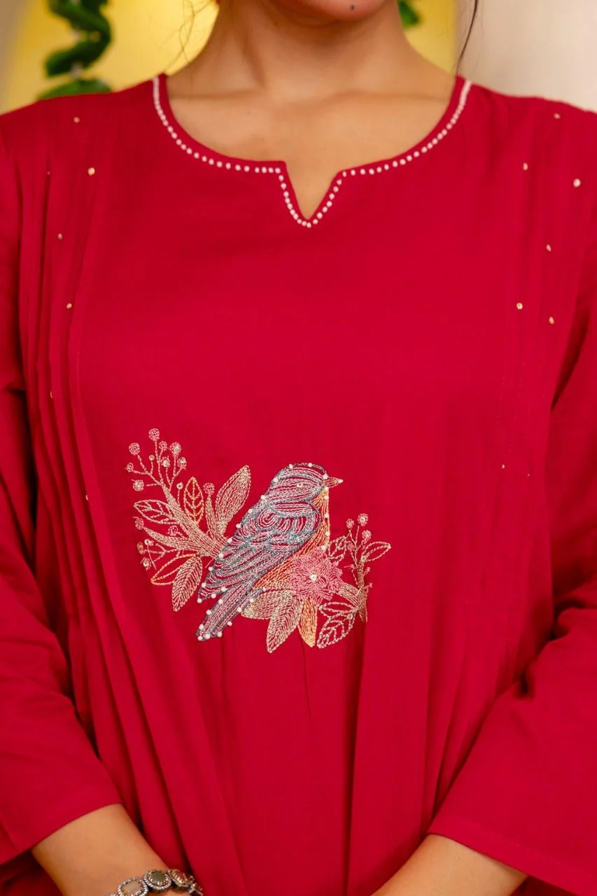 Roshni MulCotton Hand Detailed Pant Set - Image 13