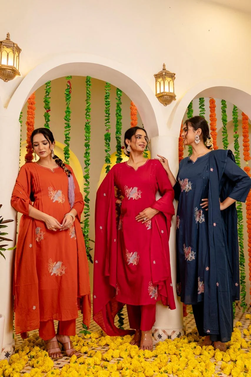 Roshni MulCotton Hand Detailed Pant Set - Image 5