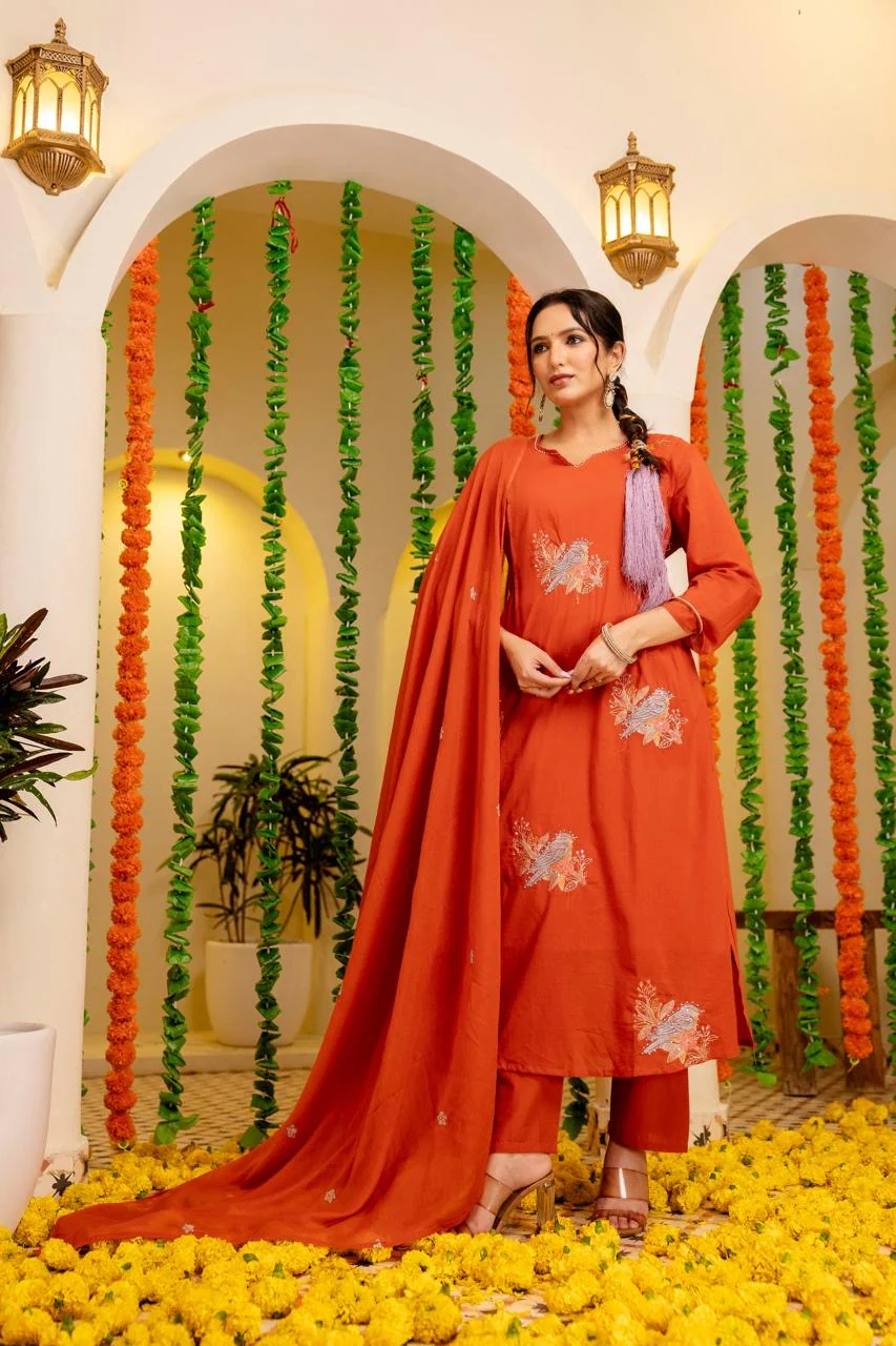 Roshni MulCotton Hand Detailed Pant Set - Image 7