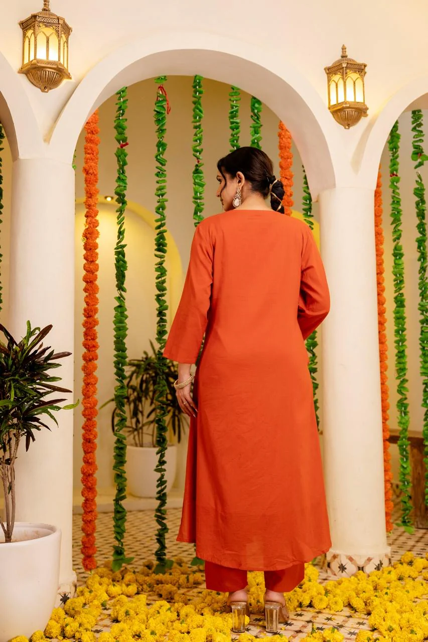 Roshni MulCotton Hand Detailed Pant Set - Image 9