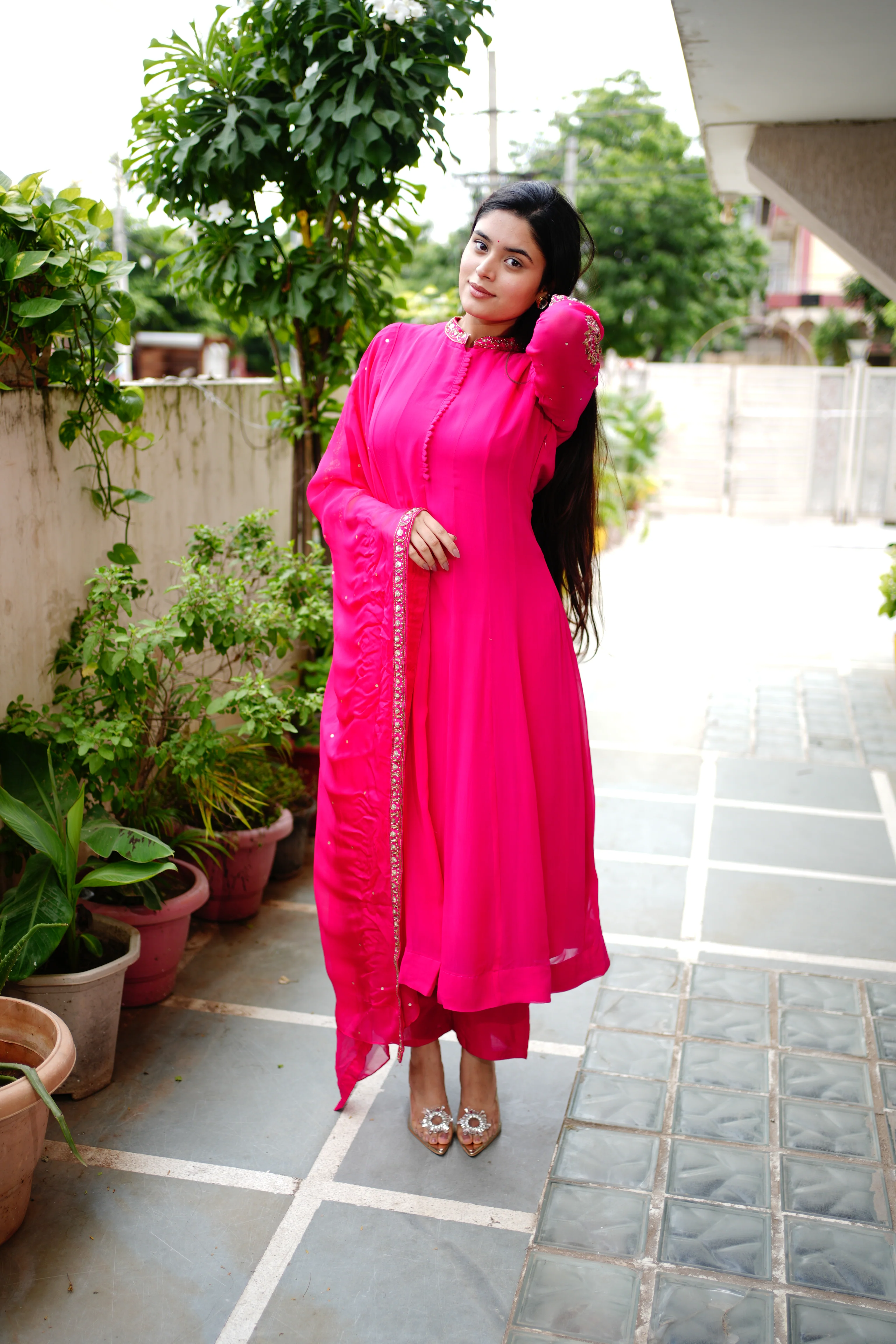 Sahaj Georgette HandEmbroidered Anarkali Set - Image 6