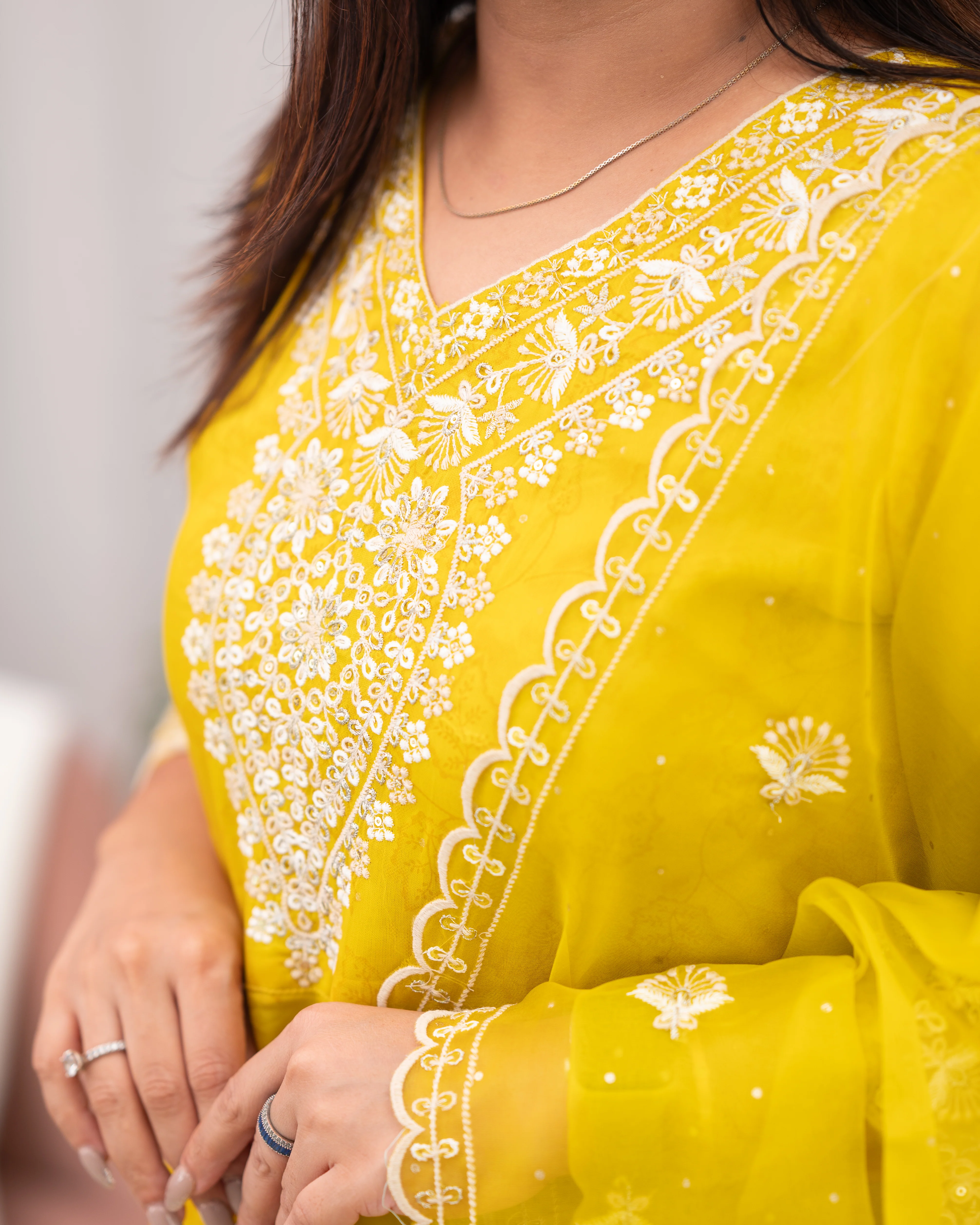 Sahaj Premium Organza embroidered Pant Set - Image 12