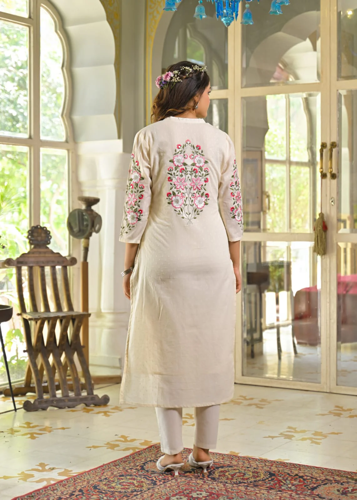 Sahiba Mul Cotton Embroidered Pant Set - Image 6