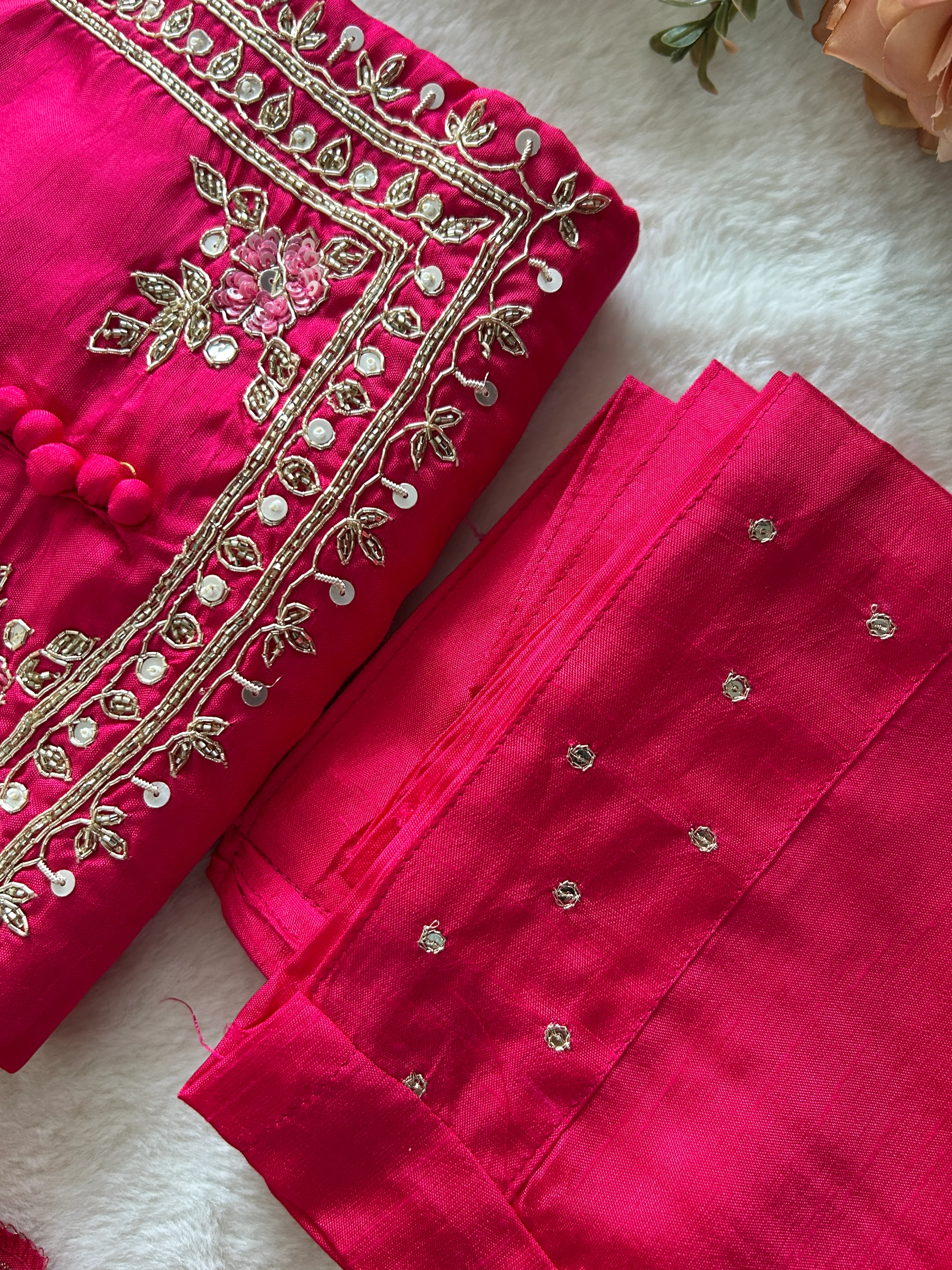 Shloka Silk Hand Embroidered Pant Set - Image 10