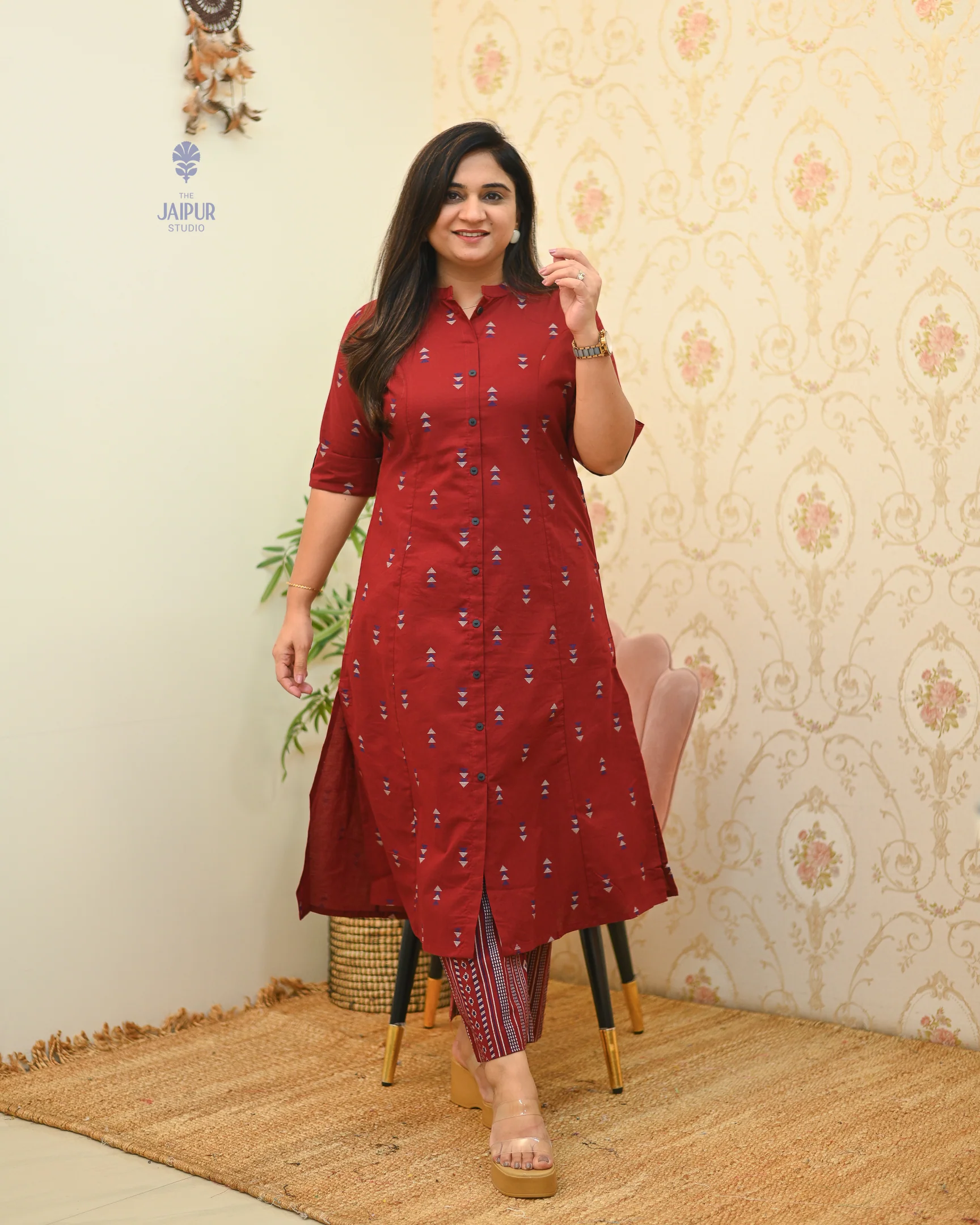 Sonali Cotton Ikkat A-line Coord set