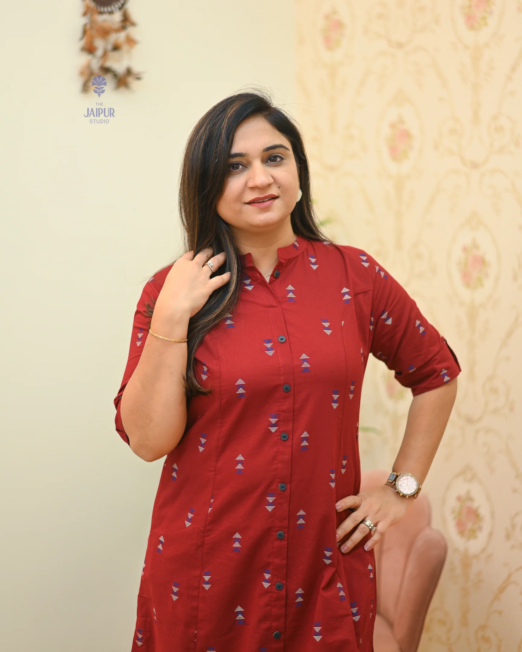 Sonali Cotton Ikkat A-line Coord set - Image 2