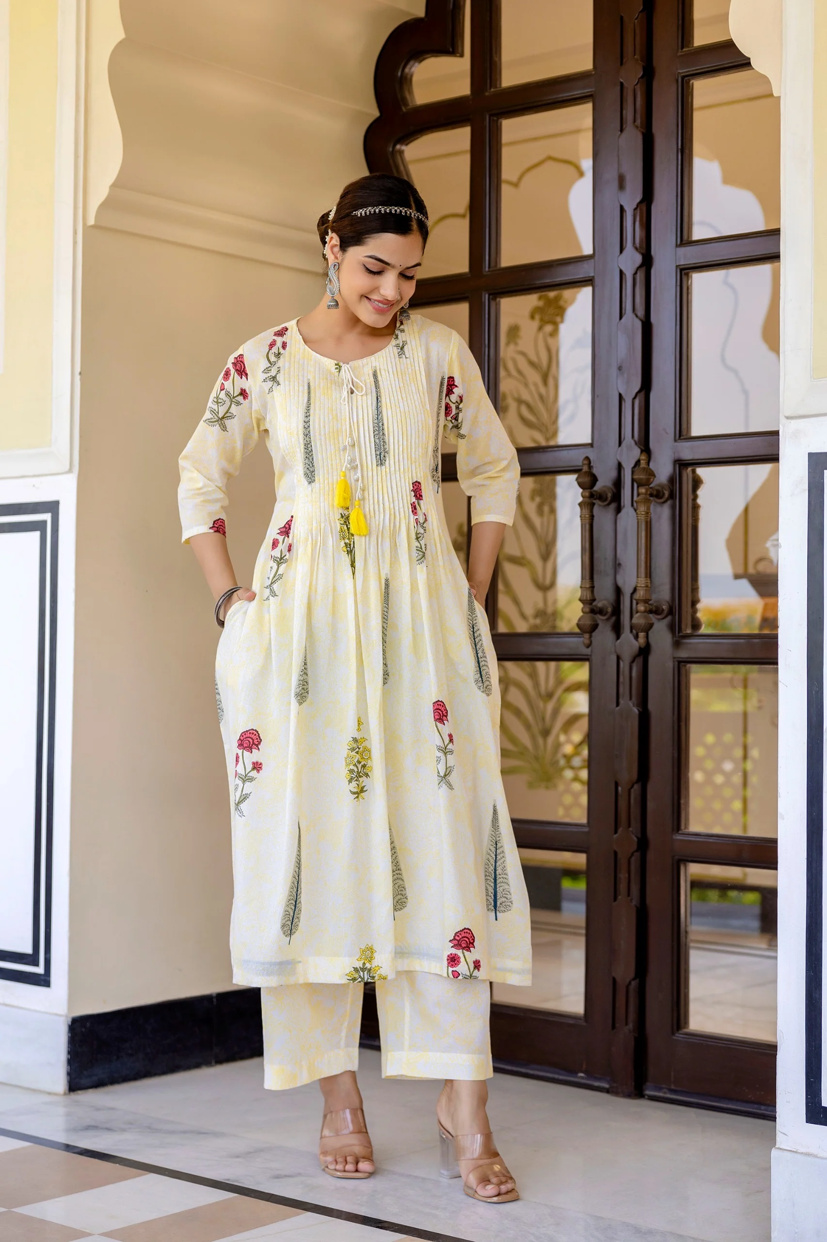 Sumira Handblock Premium Cotton Pant Set - Image 14
