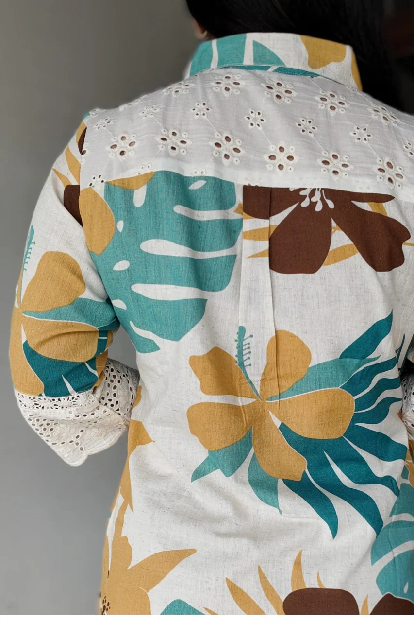 Summerish Floral Cotton Casual kurta with pocket - Image 6