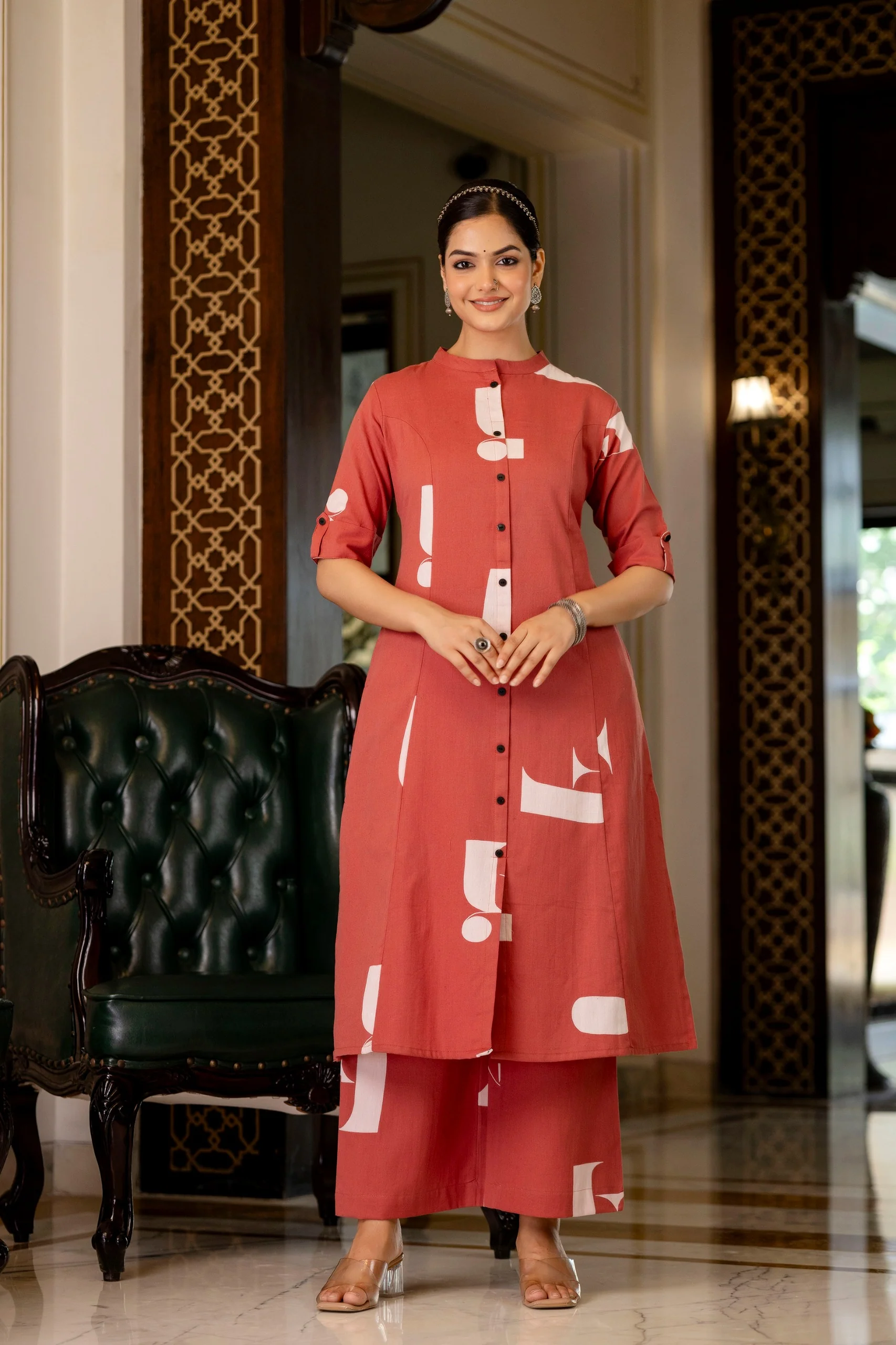 Varisha Cotton A-line Coord Set - Image 24
