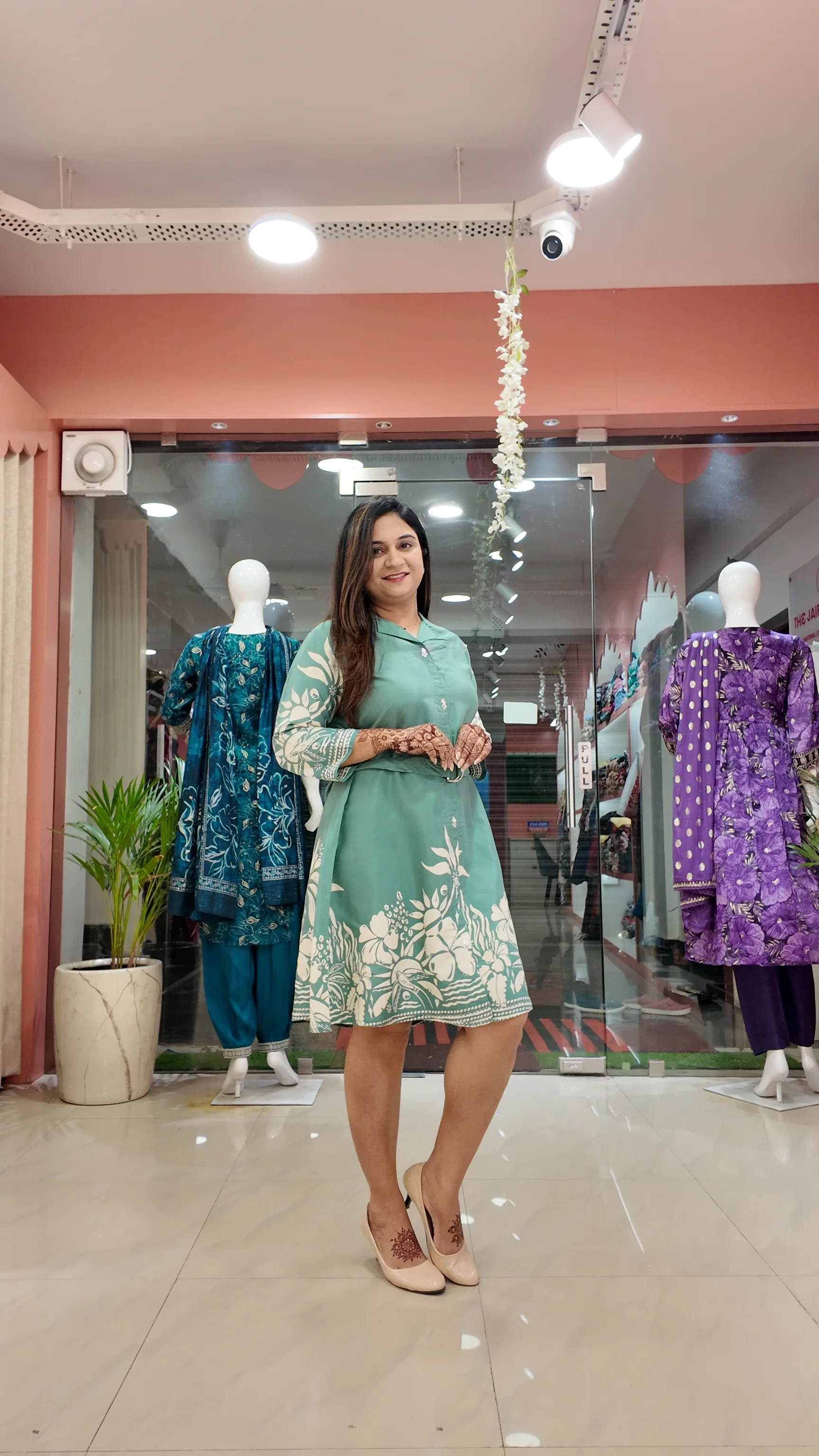 Zenisha Russian Silk Floral Dress - Image 7
