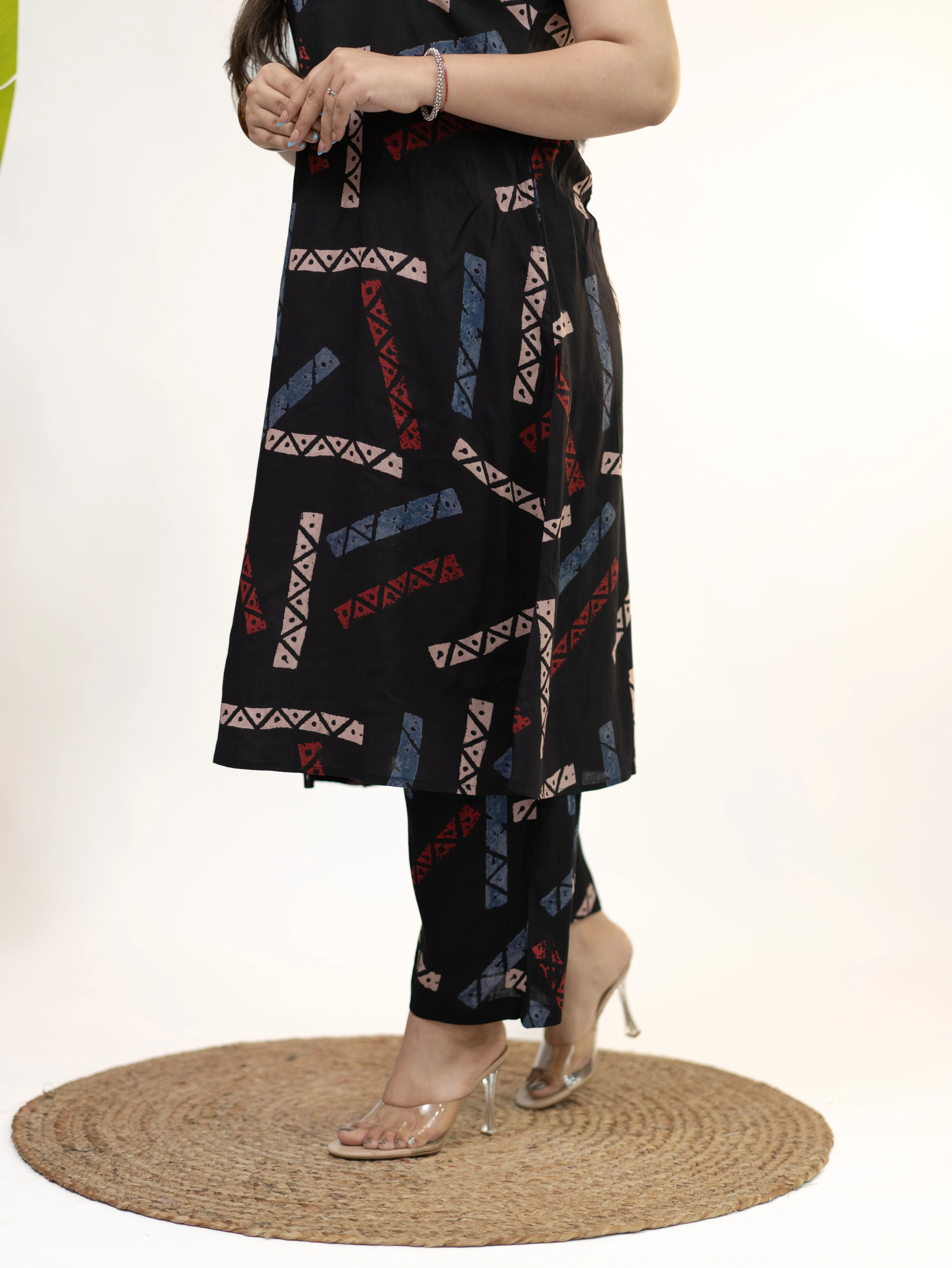 Zohal Black Rayon A-line Coord Set - Image 14